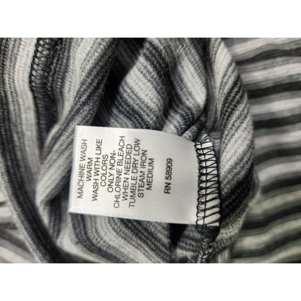 Cremieux Mens Size L Polo Shirt Black Gray Striped Monte Carlo 100% Cotton -25 - Picture 9 of 11